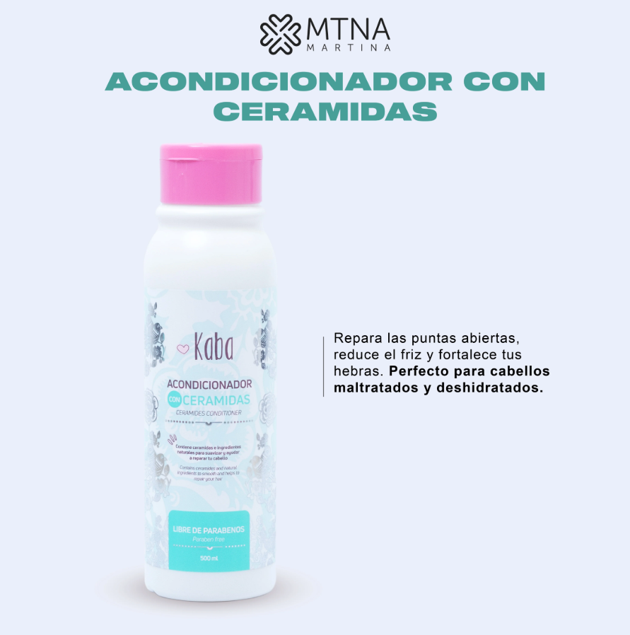 Acondicionador de Ceramidas Kaba 300 ml – Nutrición y Reparación Profunda